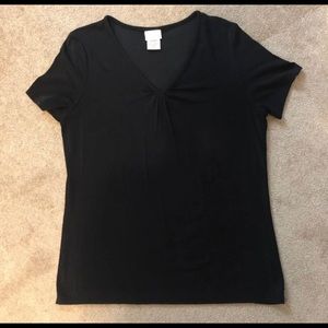 Jaclyn Smith Black Short Sleeve Top Large
